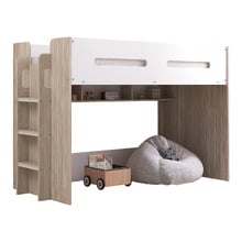 Campbell Single Loft Bed with Shelves